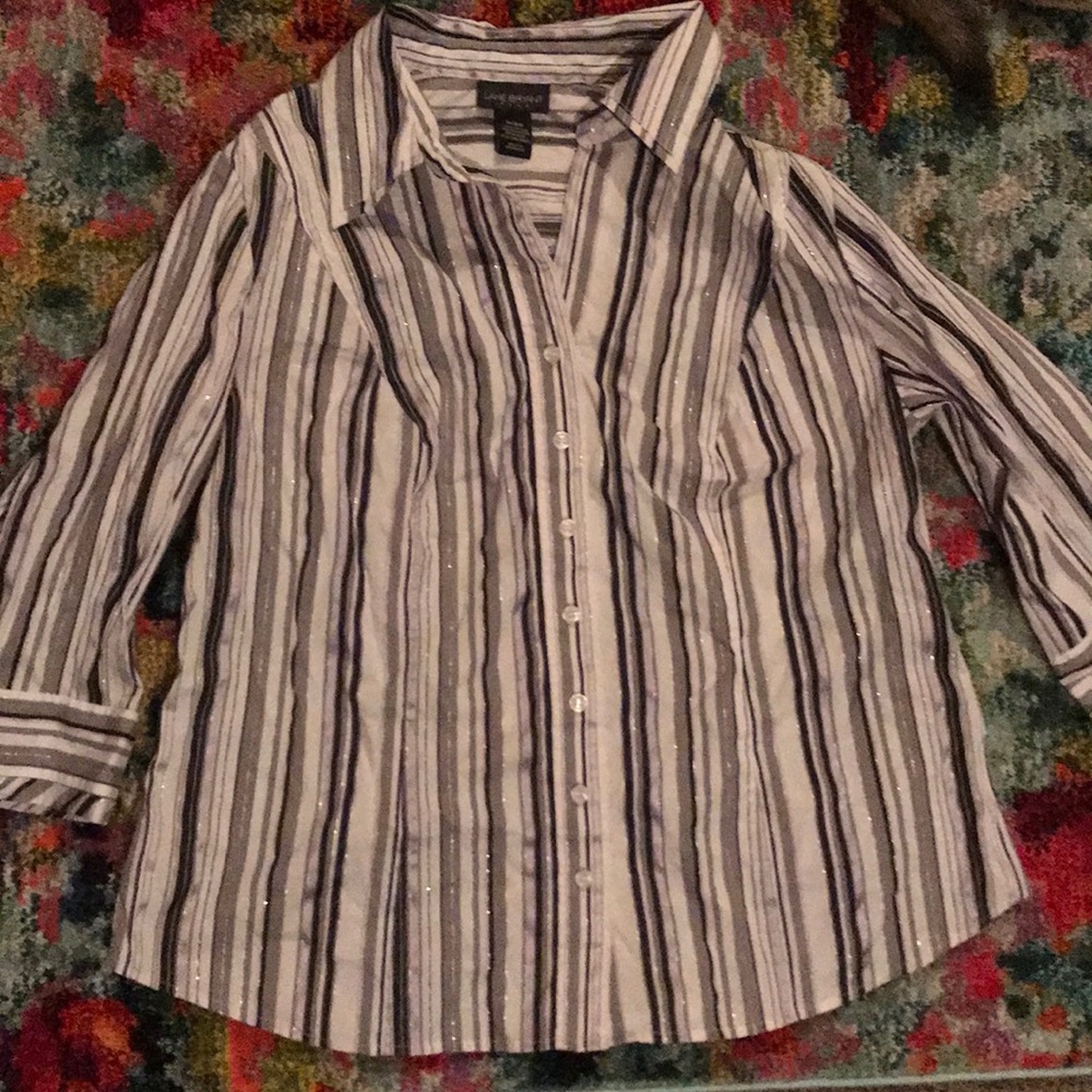 Striped button down with collar